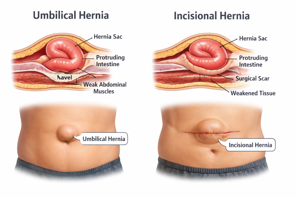 Umbilical and Incisional Hernias- When Is Surgery Necessary